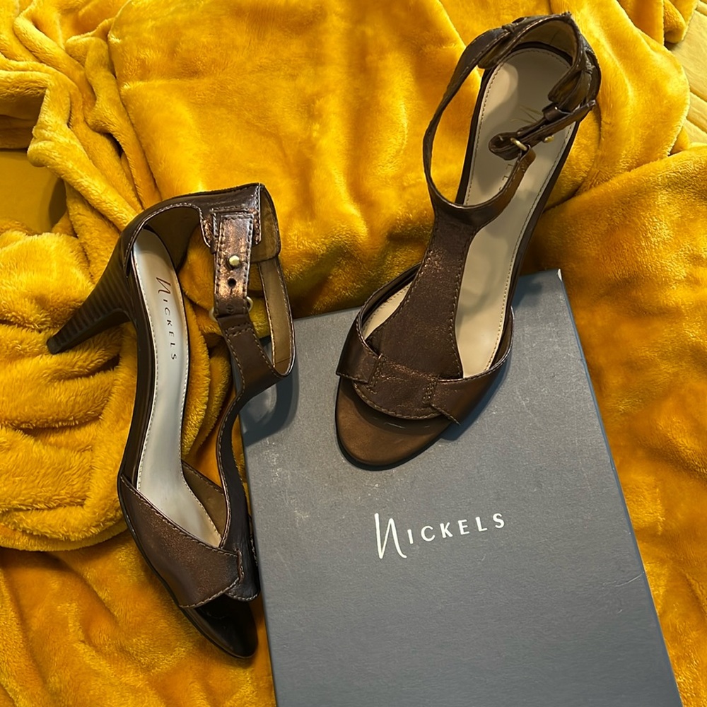 Nickels Brown Heels with Classic Design